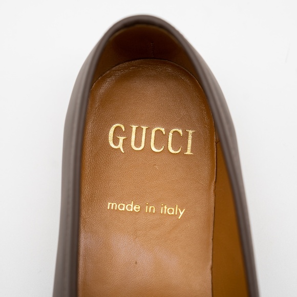 size 7.5G 8 US Gucci 100 Anniversary Loafers Horsebit Jordaan Brown Leather main image 4